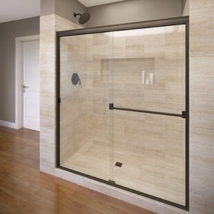 BASCO 40" W x 44'' W x 65.5" H Semi-Frameless Shower Door