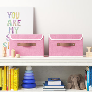 Three Posts™ Baby & Kids Fabric Bin (Set of 2)