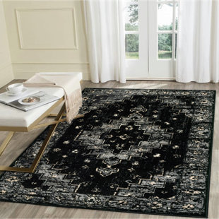 ASTORIA GRAND Rueben Oriental Black/Gray Area Rug