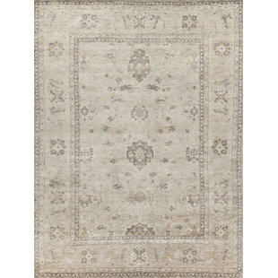 EXQUISITE RUGS Antique Weave Oushak Wool Oriental Rug