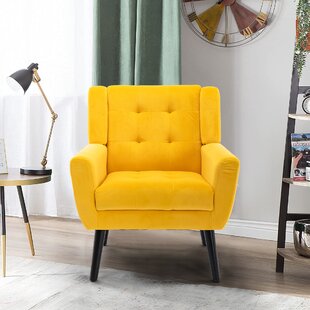 CORRIGAN STUDIO® Tufted Upholstered Wide Back Armchair