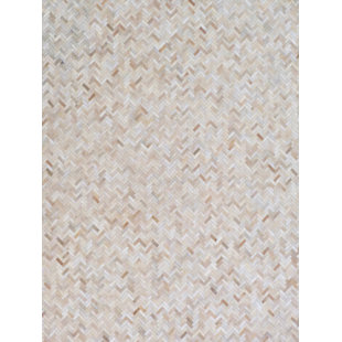 EXQUISITE RUGS Mosaic Leather Chevron Rug