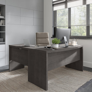 KATHY IRELAND OFFICE BY BUSH Echo 2 Piece L-Shaped Writing Desk Office Set with Chair