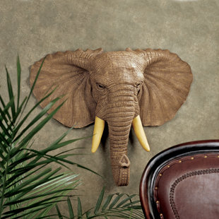 LANGLEY STREET® Vaughan Elephant Wall Sculpture