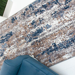 TRENT AUSTIN DESIGN Josue Machine Woven White/Black/Brown Rug