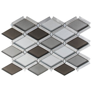 ANDOVA Geom Aluminum Metal Diamond Mosaic Wall & Floor Tile