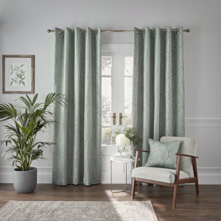 ASHLEY WILDE CURTAINS Wilstone Polyester Blackout Grommet / Eyelet Curtain Pair (Set of 2)