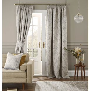 ASHLEY WILDE CURTAINS Ashridge Blackout Tab Top Curtain Pair (Set of 2)