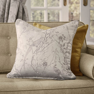 ASHLEY WILDE CURTAINS Ashridge Feathers Floral Square Scatter Cushion Cushion With Filling