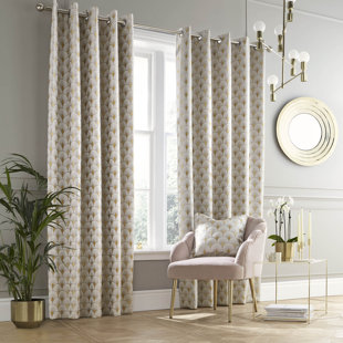 ASHLEY WILDE CURTAINS Sopwell Polyester Blackout Eyelet Curtain Pair (Set of 2)
