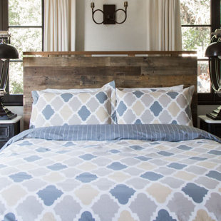 THREAD EXPERIMENT Modern & Contemporary Percale Geometric Shapes Duvet Cover Set