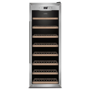 CasoDesign 15.55'' 43 Bottle Single Zone Freestanding Wine Refrigerator
