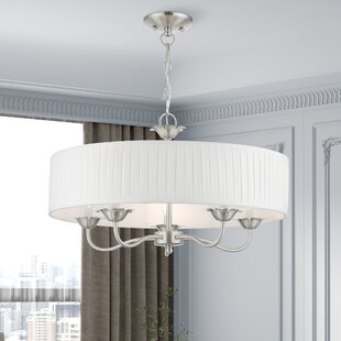 THREE POSTS™ Lamotte 5 - Light Dimmable Drum Chandelier