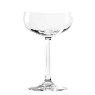 STÖLZLE LAUSITZ Champagne Saucer 8 oz. Lead Free Crystal Coupe (Set of 6)