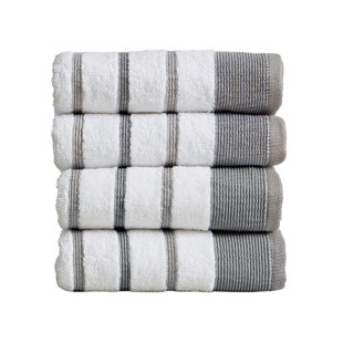 GREAT BAY HOME Cotton Blend Decorative Hand Towels (Set of 4)