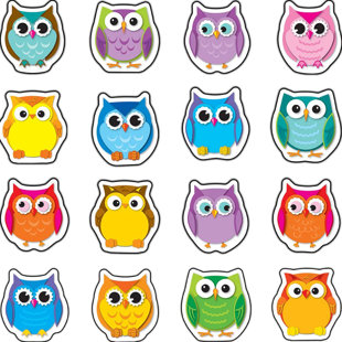 FRANK SCHAFFER PUBLICATIONS/CARSON DELLOSA PUBLICATIONS Owls Mini Cut-Outs (Set of 216)
