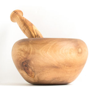 DUNROVEN HOUSE, INC. Wood Mortar And Pestle Set