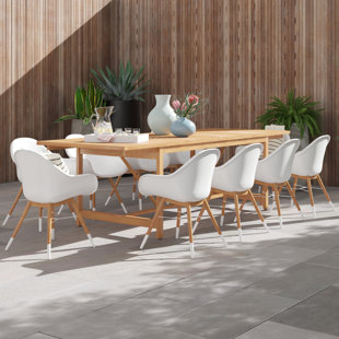 KITSCO Ciaran Rectangular 10 - Person Outdoor Dining Set