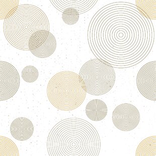 CORRIGAN STUDIO® Callistus Fussion Circles 10'L x 24''W Peel and Stick Wallpaper Roll