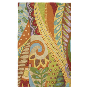 COMPANYC Art Soul Handmade Tufted Wool Yellow/Green Area Rug