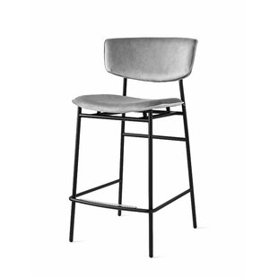 CALLIGARIS Fifties Upholstered Stool with Metal Frame