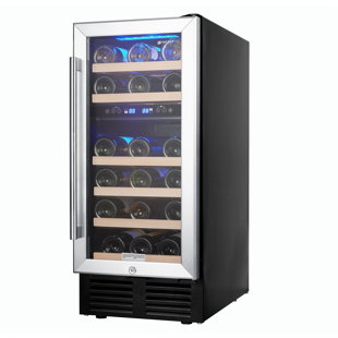 ZACHVO 28 Bottle and 30 Can Dual Zone Freestanding Wine Refrigerator