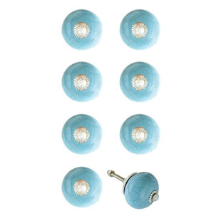 TIMBERBROOK Hand Painted 1.5 Diameter Round Knob Multipack (Set of 8)