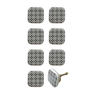TIMBERBROOK Hand Painted 1.5 Length Square Knob Multipack (Set of 8)