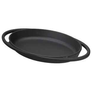 Lava Cast Iron 8"x 5.5" Enameled Oval Pan Dish - Matte Black