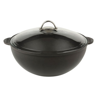 Lava Cast Iron 6.5 Qt./12" Enameled Dutch Oven Round Black With Lid