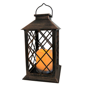 LAMQEE Outdoor Patio Solar Light Decorative Candle Lantern Waterproof