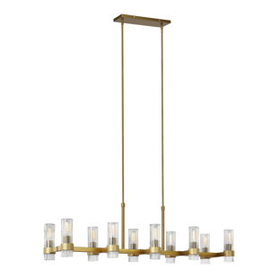VISUAL COMFORT STUDIO Geneva 10 - Light Unique Linear Chandelier by Chapman & Myers