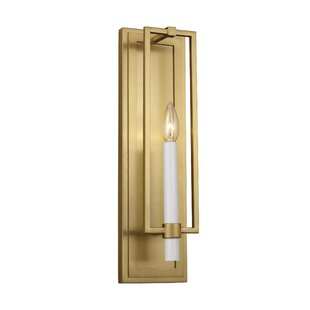 VISUAL COMFORT STUDIO Marston 1 - Light Dimmable Burnished Brass Candle Wall Light by Chapman & Myers