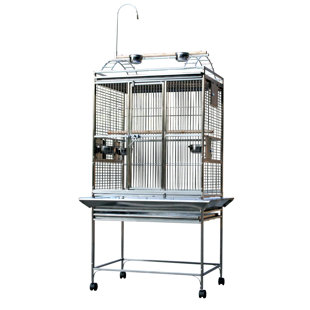 TUCKER MURPHY PET™ Chastainjr 66'' Steel Play Top Floor Bird Cage with Wheels