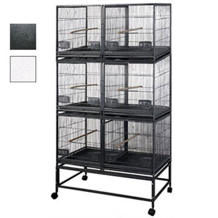 TUCKER MURPHY PET™ Chipper 68'' Iron Flat Top Breeder Bird Cage with Wheels