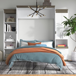 MERCURY ROW® Armiead 106W Queen Storage Platform Murphy Bed with Narrow Storage