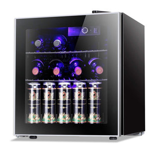 KELIVOL Single Zone 17.7'' Freestanding 8 Bottle Wine Refrigerator with Reversible Door