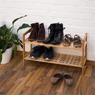 ALPEN HOME Schuhregal Stapelbar für 6 Paar Schuhe aus Massivholz