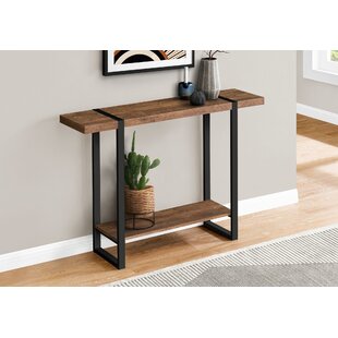 17 STORIES Accent Table, Console, Entryway, Narrow, Sofa, Living Room, Bedroom, Metal, Laminate, Black