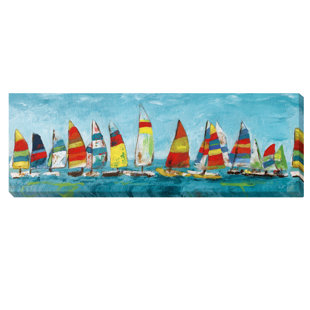 ARTISTIC HOME GALLERY Sailing Away On Canvas by Katrina Craven Print