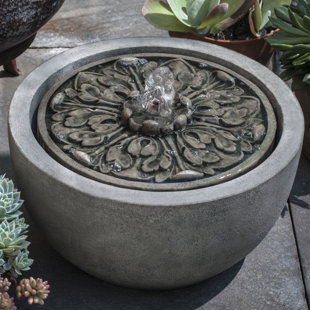 CAMPANIA INTERNATIONAL Medallion Hand Crafted Weather Resistant Floor Fountain
