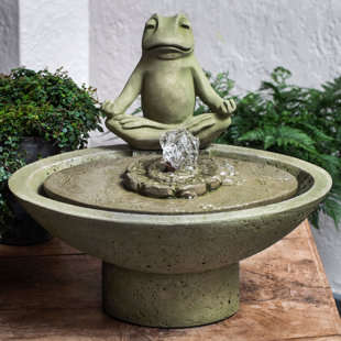 CAMPANIA INTERNATIONAL Meditation Hand Crafted Weather Resistant Floor Fountain