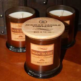 ACADIAN CANDLE Tobacco Leather Scented Jar Candle