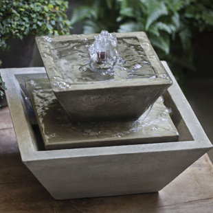 CAMPANIA INTERNATIONAL Kenzo Hand Crafted Weather Resistant Table Top Fountain