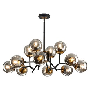 ASGYISA 12-light Glass Sputnik Sphere Chandelier