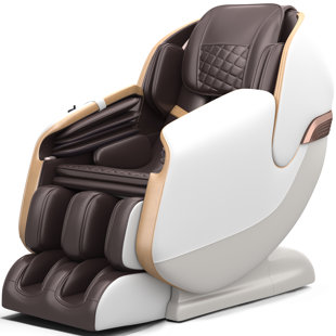 REALRELAX Faux Leather Heated Massage Chair with Ottoman