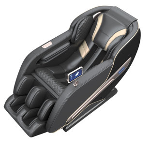 REALRELAX Faux Leather Heated Massage Chair with Ottoman