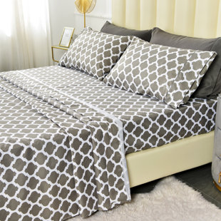 AMERICANHOMECOLLECTION Microfiber Geometric Sheet Set