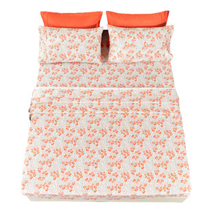 AMERICANHOMECOLLECTION Microfiber Floral Sheet Set