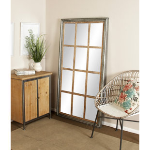 LAUREL FOUNDRY MODERN FARMHOUSE® Vanmatre Window Pane Floor Mirror